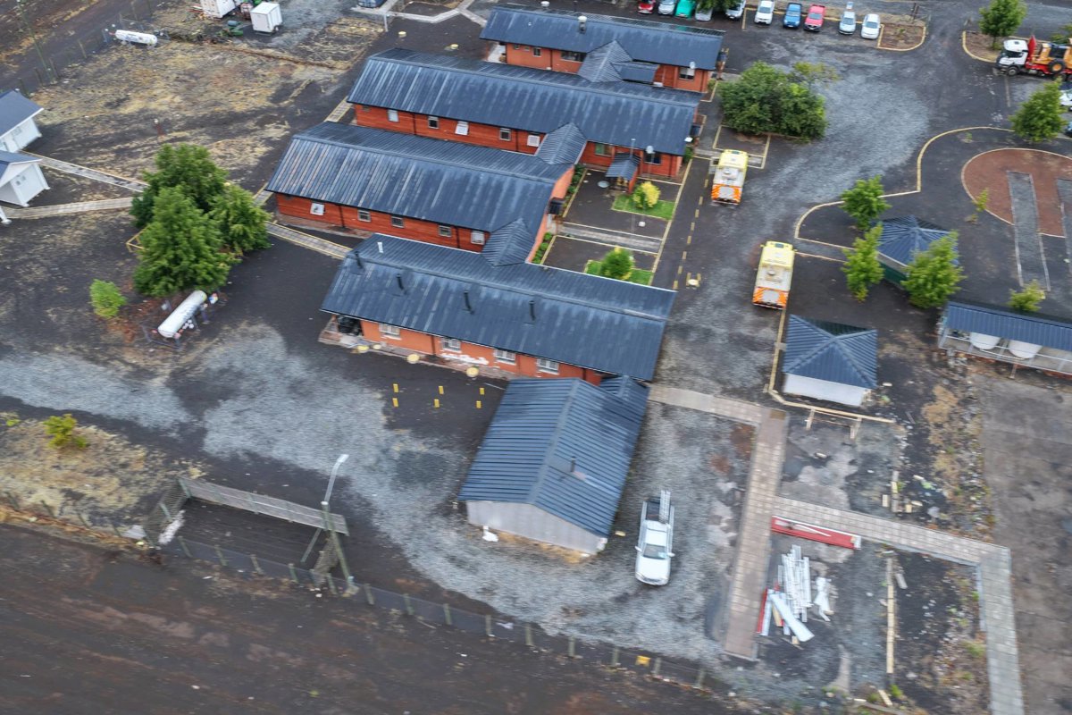 Drone 3d model of Base Cruz del Ciprés Campamento Cipres in de campanario Aerial drone 3d model in Yungay, Nuble, CL