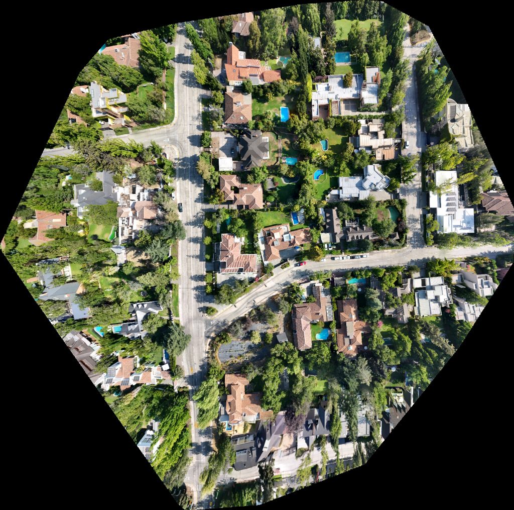 Drone map of Embajada de Grecia PC1013 Bernardo Larraín C esq Los Flamencos in s a Aerial drone map in Lo Barnechea, Santiago Metropolitan Region, CL