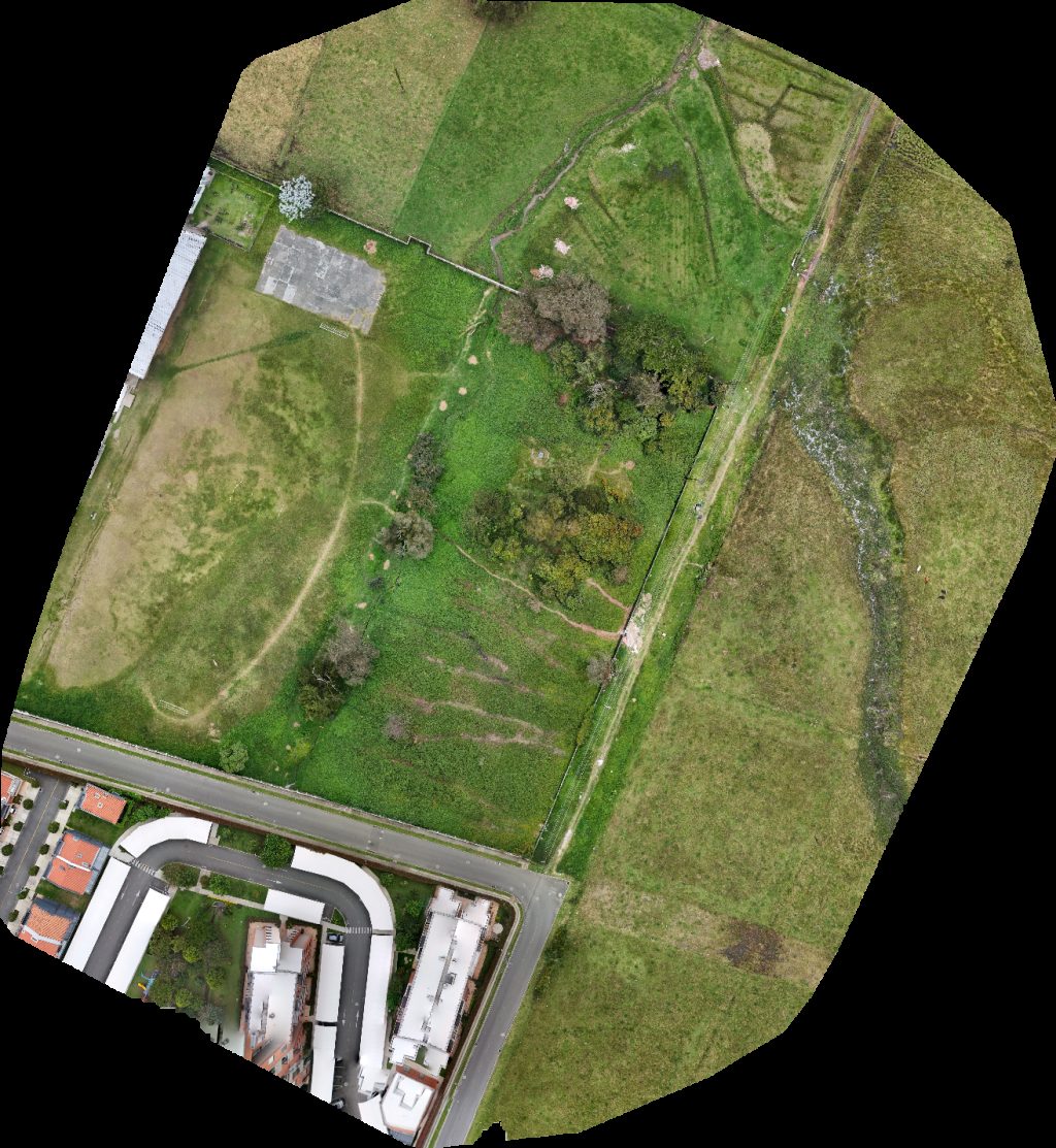 Drone map of Institución Educativa Bernardo Uribe Londoño Amarena Cocina Artesanal para Todos Aerial drone map in La Ceja, Antioquia, CO