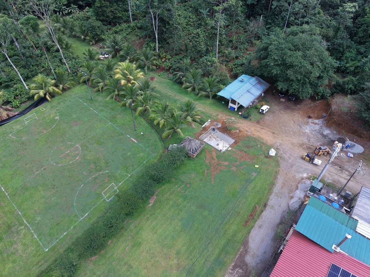Drone 3d model of Chocolate del Caribe SA Llantera Enrique Vargas in de los Aerial drone 3d model in Guacimo, Limon Province, CR