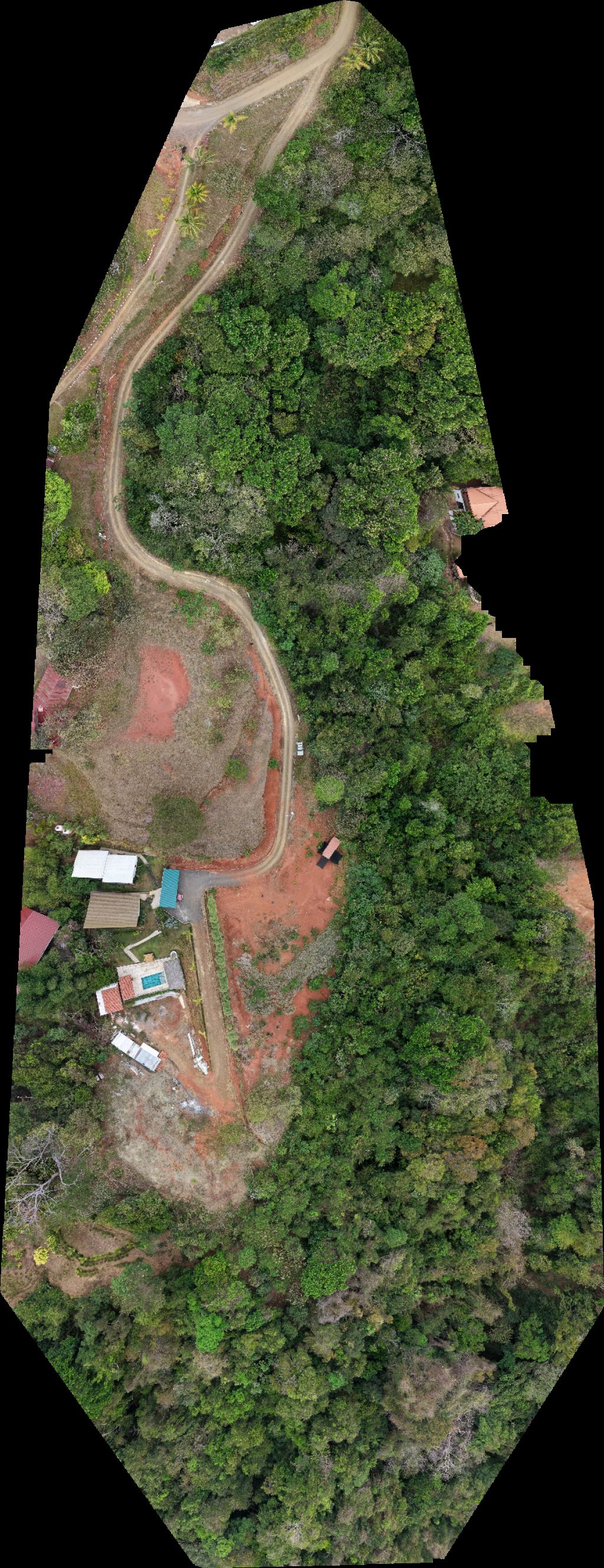 Drone map of Paraiso Escondido Casa Serendida in hermosa point Aerial drone map in Jacó, Provincia De Puntarenas, CR