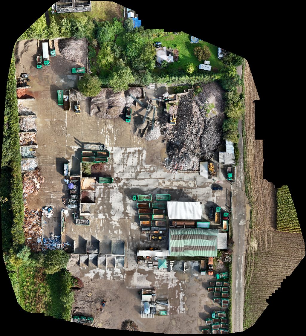 Drone map of Fritz Bauer GmbH Weide Hähnchen natürlich auf der aufgewachsen in e v Aerial drone map in Weinheim, Bw, DE