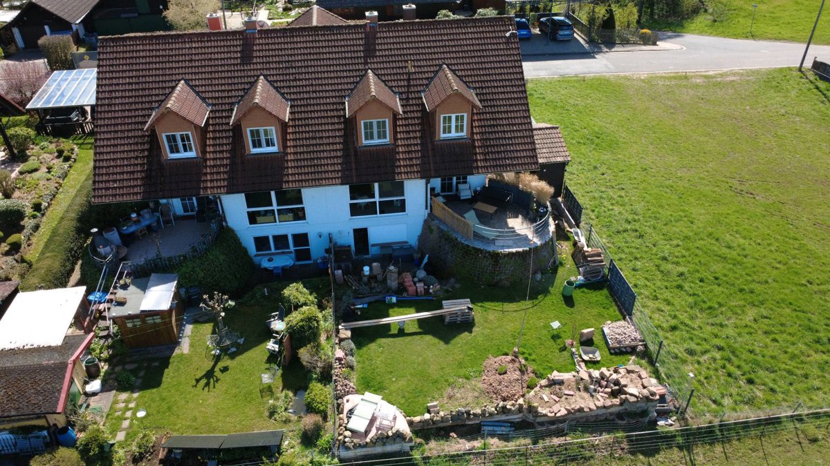 Drone 3d model of dry way systeme Christa Monsellato in Omersbach Aerial drone 3d model in Geiselbach, By, DE