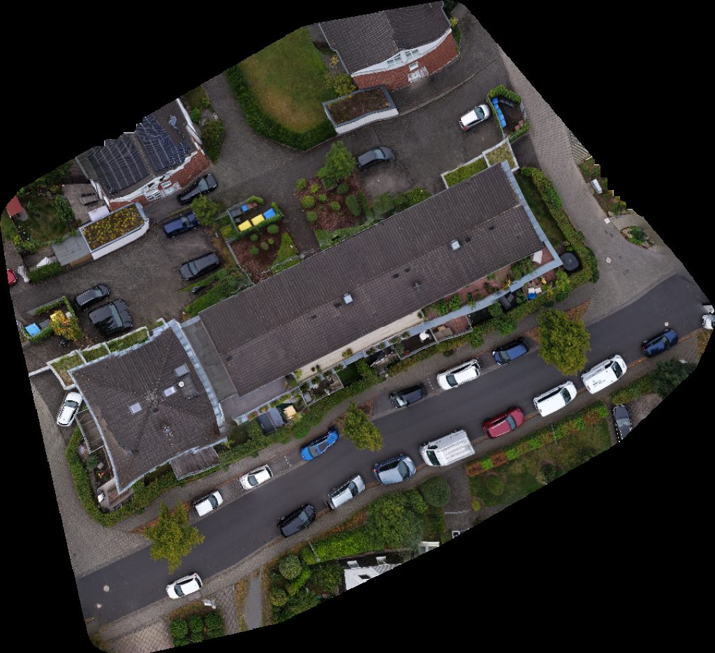 Drone map of Adrian Sobek Gebäudesanierung Xana Sabine Meinecke in Hand Aerial drone map in Bergisch Gladbach, Nrw, DE