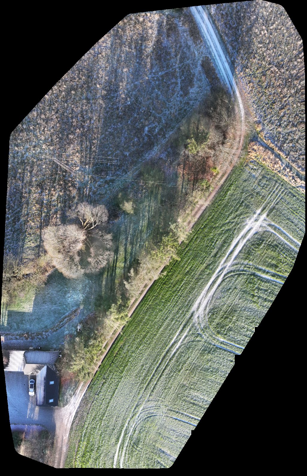 Drone map of Fredensminde Ferie Hansen Jørgen in hedensted kom Aerial drone map in Barrit, Region, DK