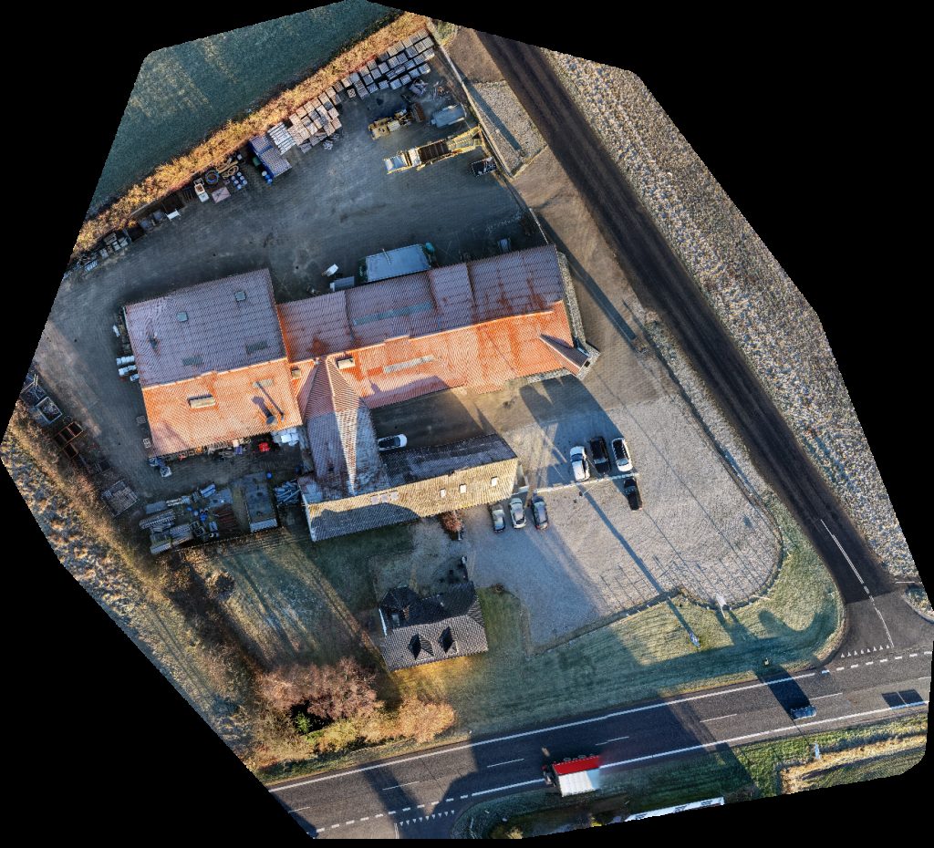 Drone map of Kolbeck Vikar ApS Nedrivningsaktieselskabet J Jensen A S in energy aps Aerial drone map in Tjele, Region, DK