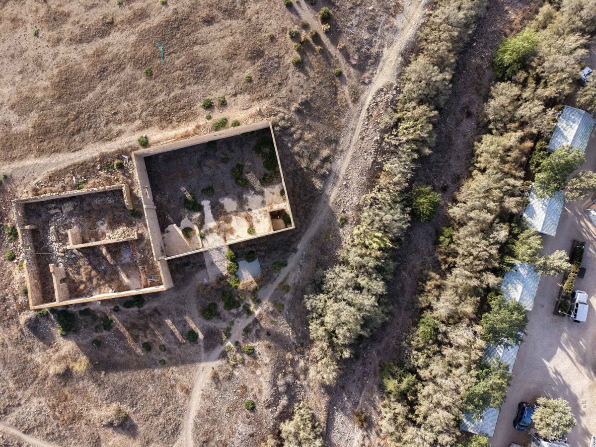 Drone 3d model of Casa rural La Noria de Los Escullos Camping in los escullos Aerial drone 3d model in Almería, An, ES