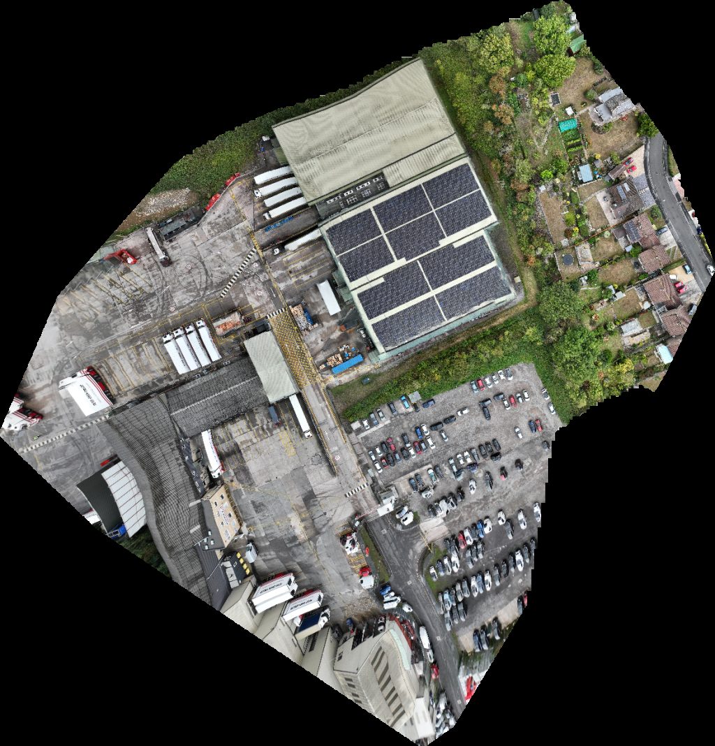 Drone map of Eurilait Ltd Peter Green Chilled in ashcroft surgery Aerial drone map in Evercreech, England, GB