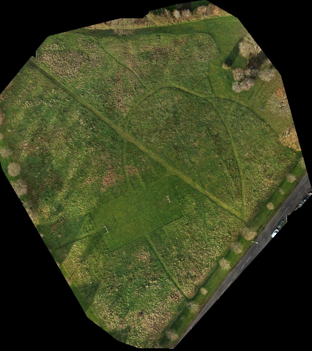 Drone map of Grace gardens Riders Lane in purbrook way Aerial drone map in Hampshire, England, GB