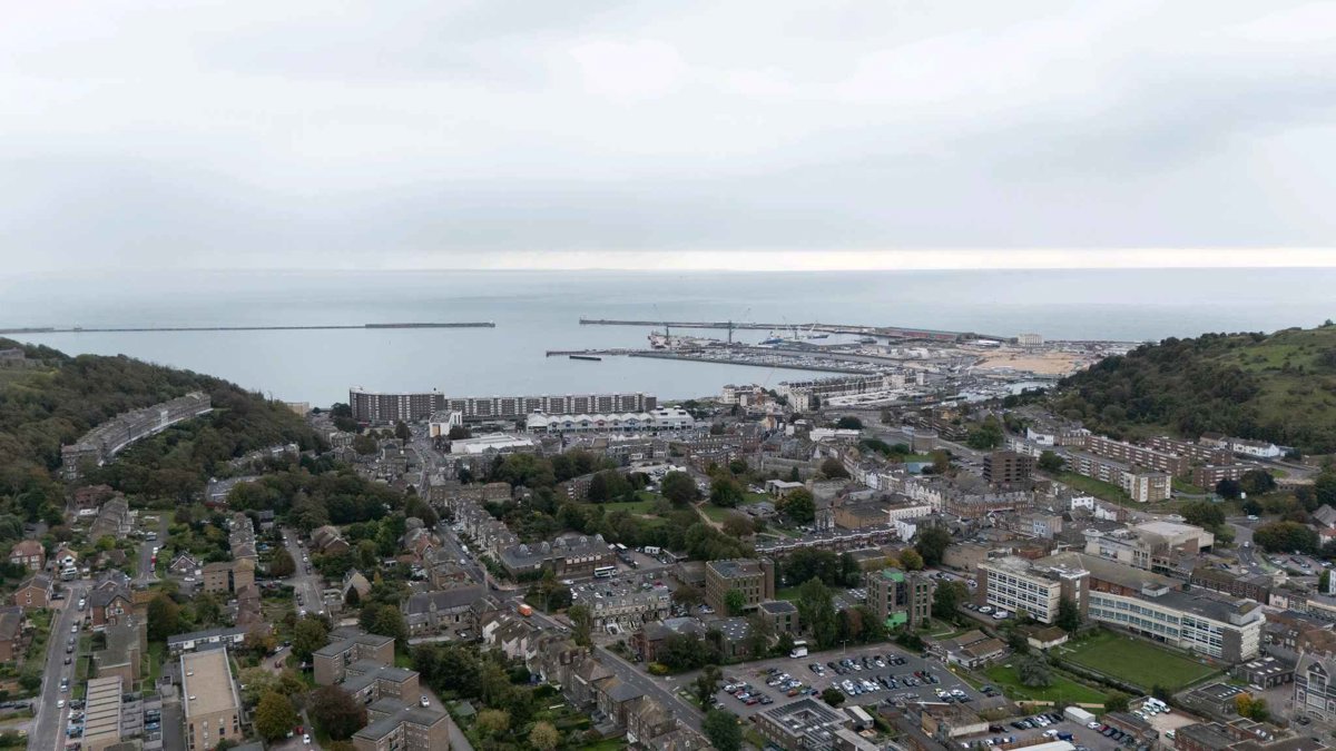 Drone 3d model of St Richards Catholic Primary School Connaught Park in in dover Aerial drone 3d model in Kent, England, GB