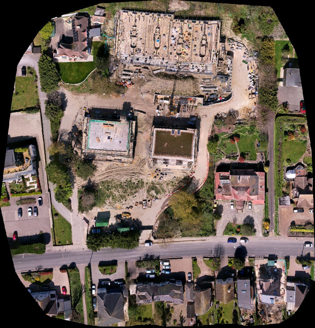 Drone map of Liberate Cosmetic Surgery Highfield Private Rest Home in seabrook house Aerial drone map in Kent, England, GB