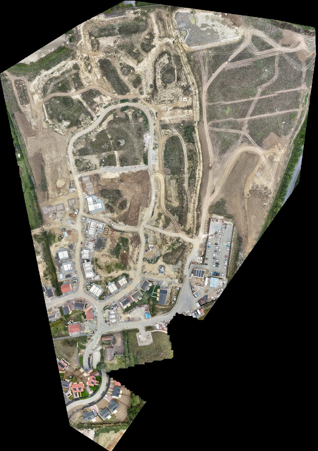 Drone map of Hedges Stumps Tree Surgery Services The Gutter Clean Company Aerial drone map in Norfolk, England, GB