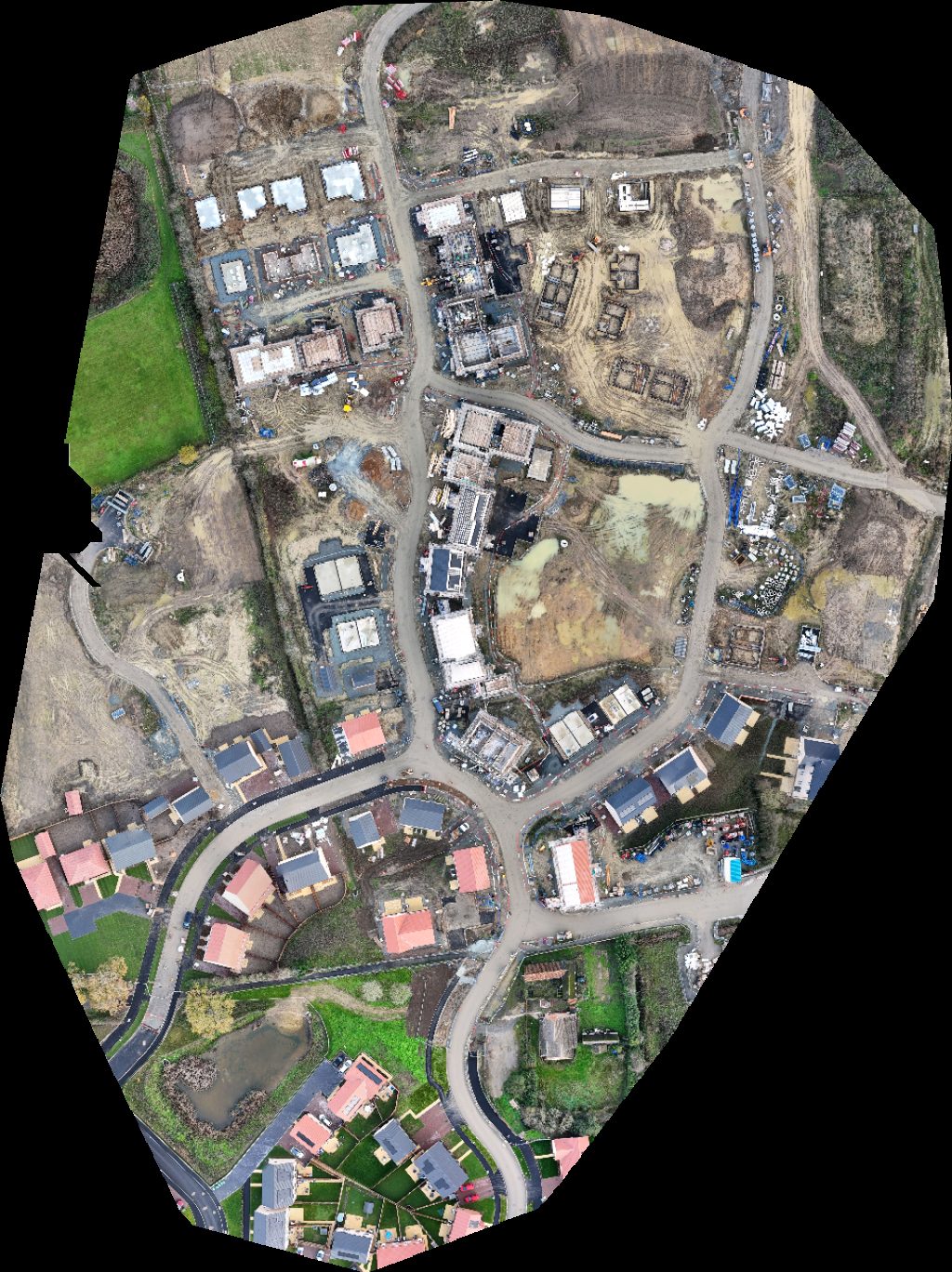 Drone map of Hedges Stumps Tree Surgery Services The Gutter Clean Company Aerial drone map in Norfolk, England, GB