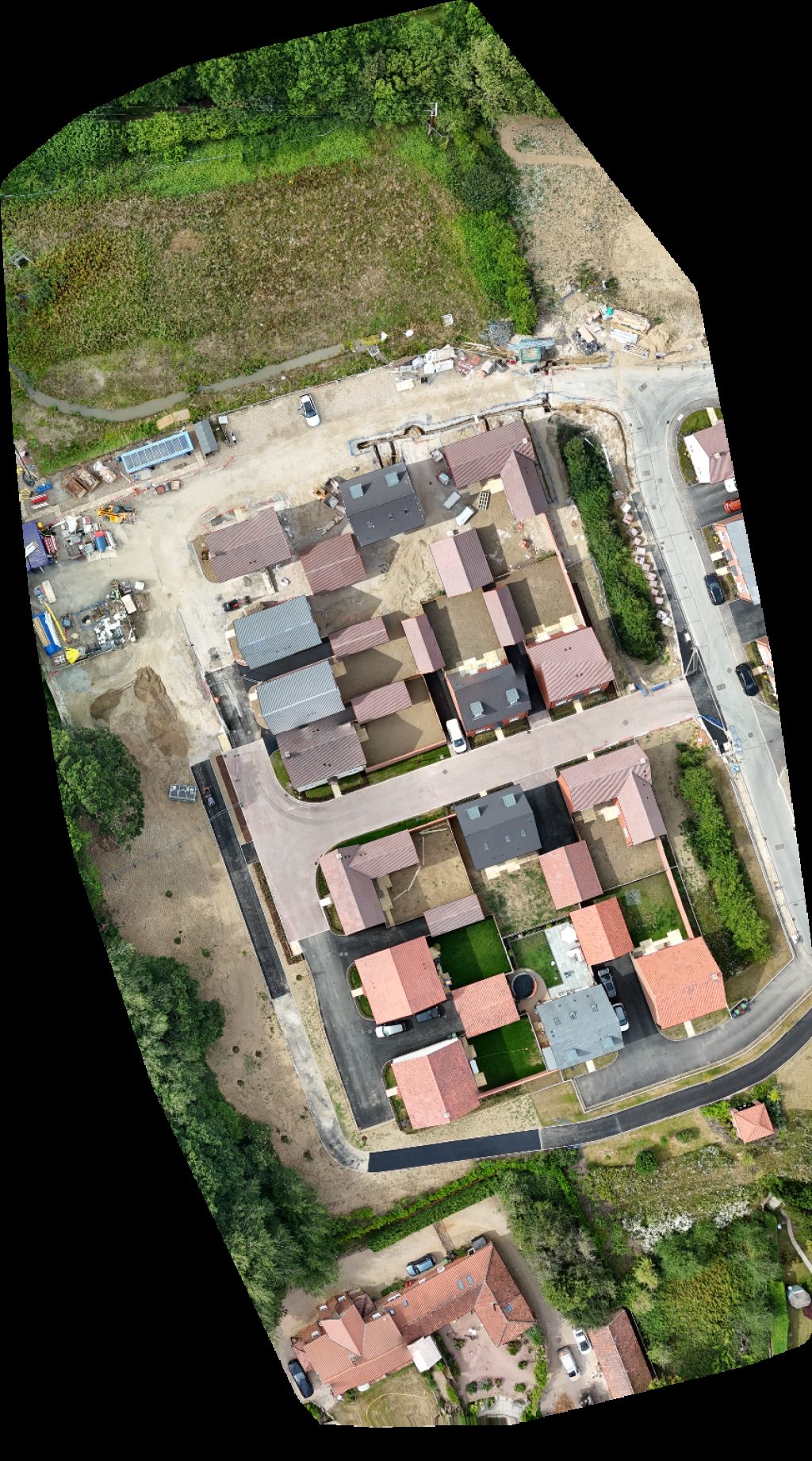 Drone map of M R Cooling Ltd Jungle Culture in windmill avenue Aerial drone map in Norfolk, England, GB