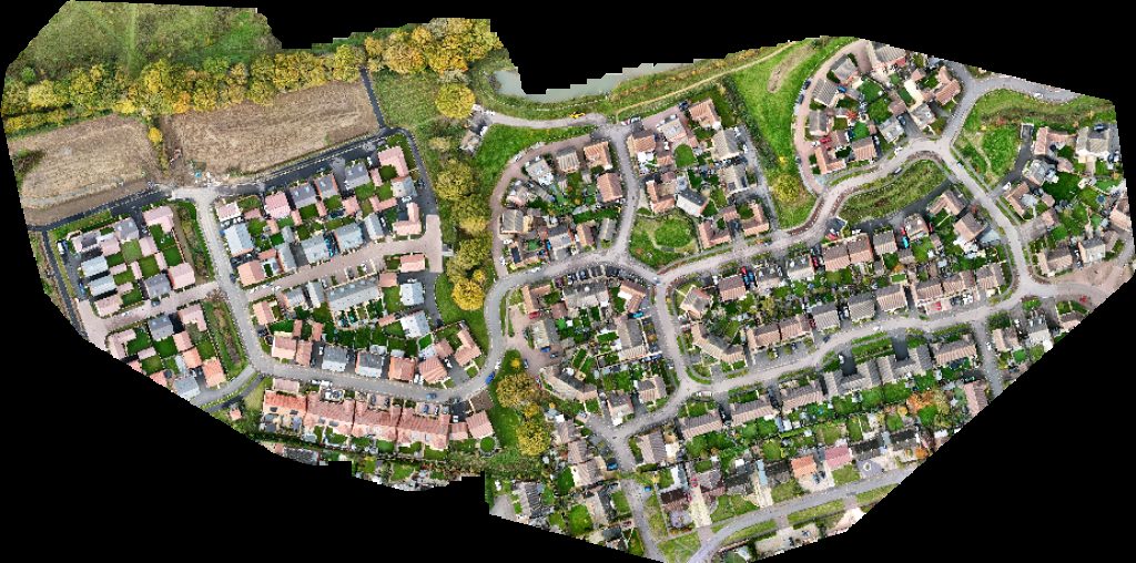 Drone map of Taylor Wimpey Etling Grove Fenestra Climate Solutions in windmill avenue Aerial drone map in Norfolk, England, GB