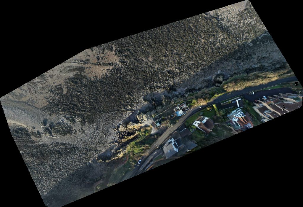 Drone map of Old Toll Gate in birnbeck pier Aerial drone map in North Somerset, England, GB