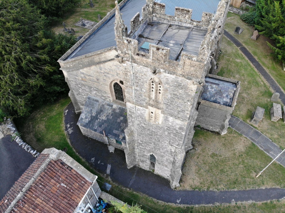 Thumbnail preview for 3D Drone Model of St S Church Utopia Beauty Room in Stoke Saint Michael, England, United Kingdom