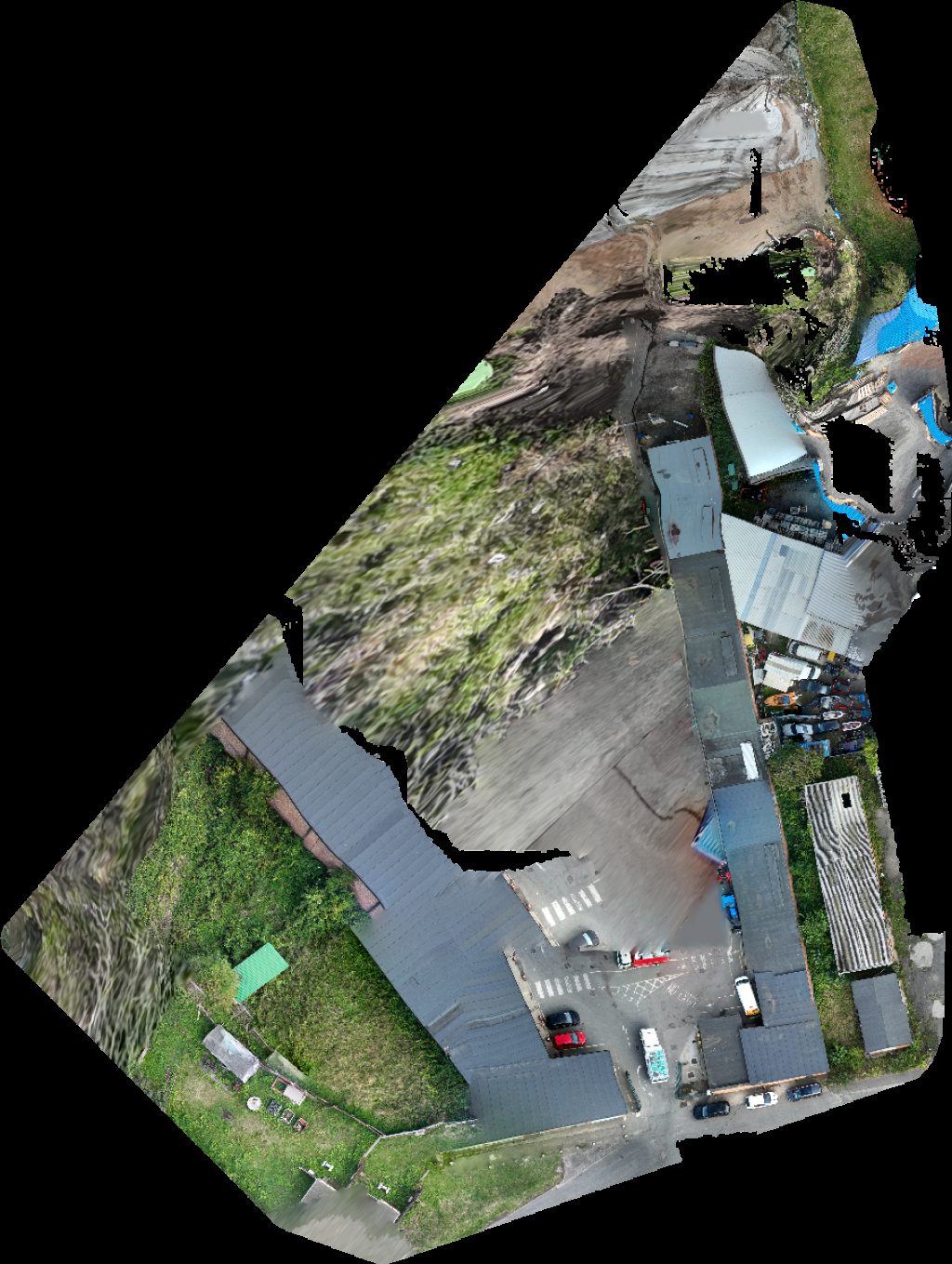 Drone map of North East MotorWerx Sunderland City Council Houghton Depot in Market Place Industrial Estate Aerial drone map in Tyne and Wear, England, GB