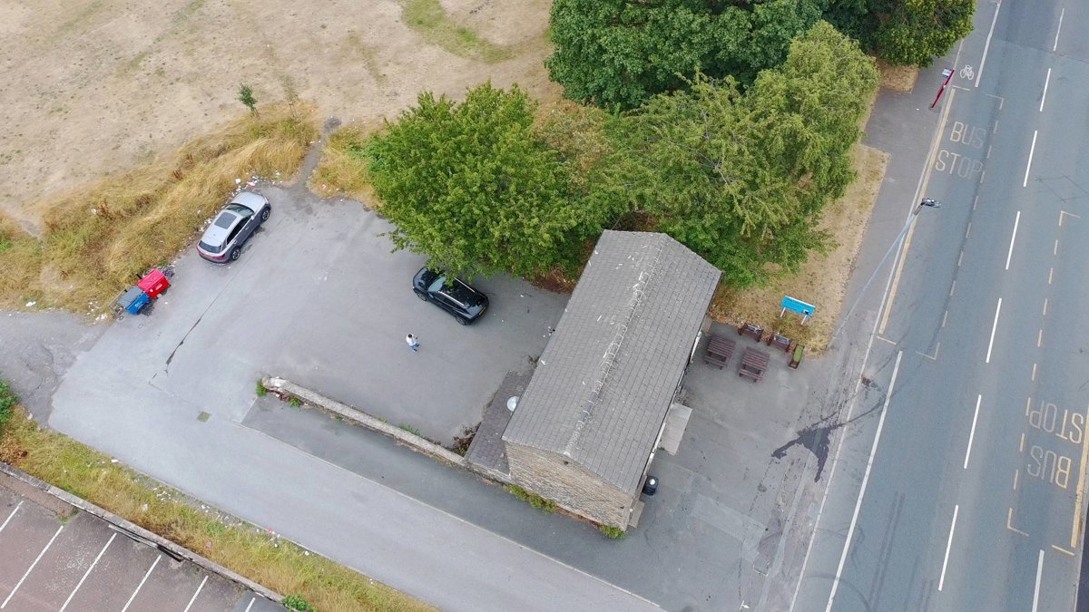 Thumbnail preview for 3D Drone Model of Auty S Sandwich Bar Leeds Road Sports Complex in West Yorkshire, England, United Kingdom