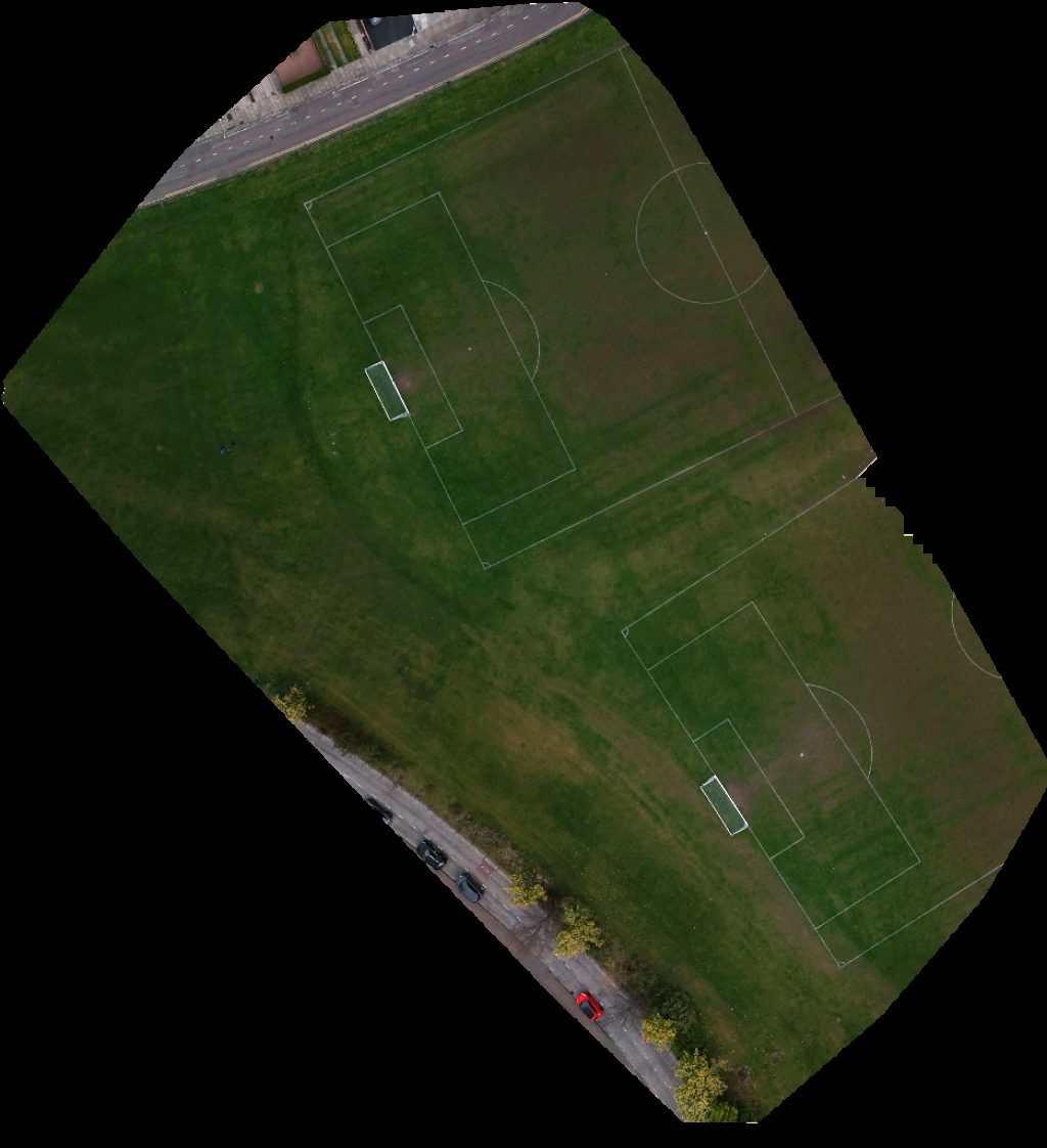 Drone map of Kaimhill Football Ground Space couriers Ltd in headland court Aerial drone map in Aberdeen City, Scotland, GB