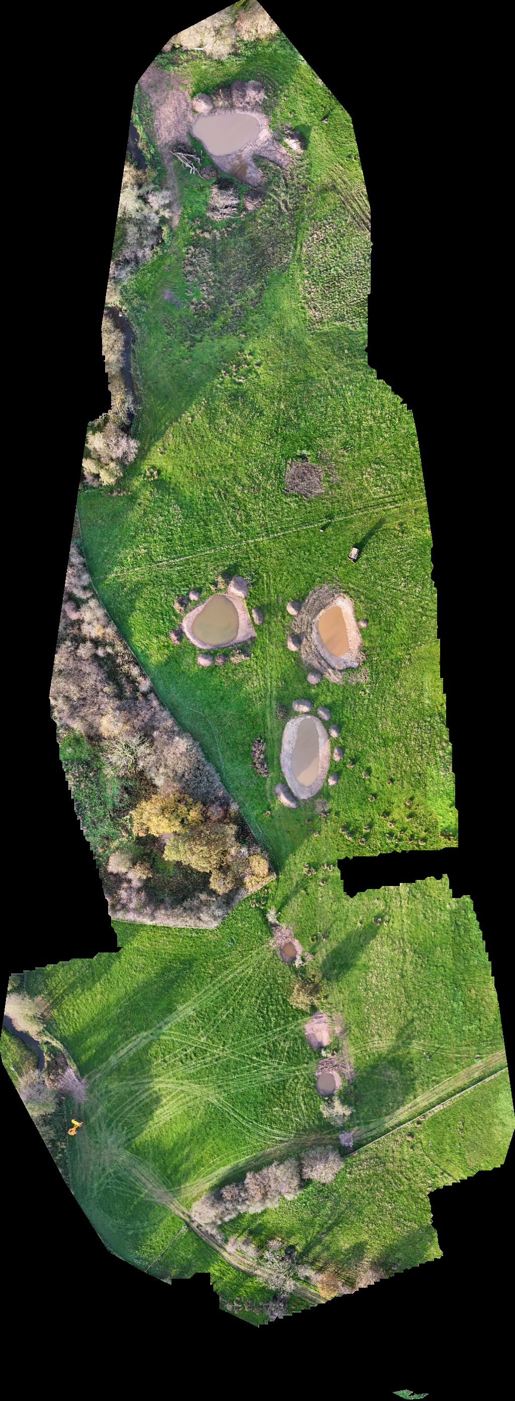 Drone map of Pen y Bryn Royal Mail Post Box Aerial drone map in Wrexham Principal Area, Wales, GB