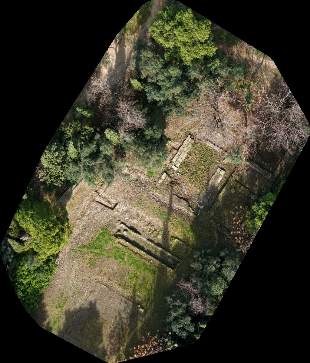 Drone map of Plato s Academy Ancient Gymnasium Ruins Archeological Park in o e Aerial drone map in Athina, Region, GR
