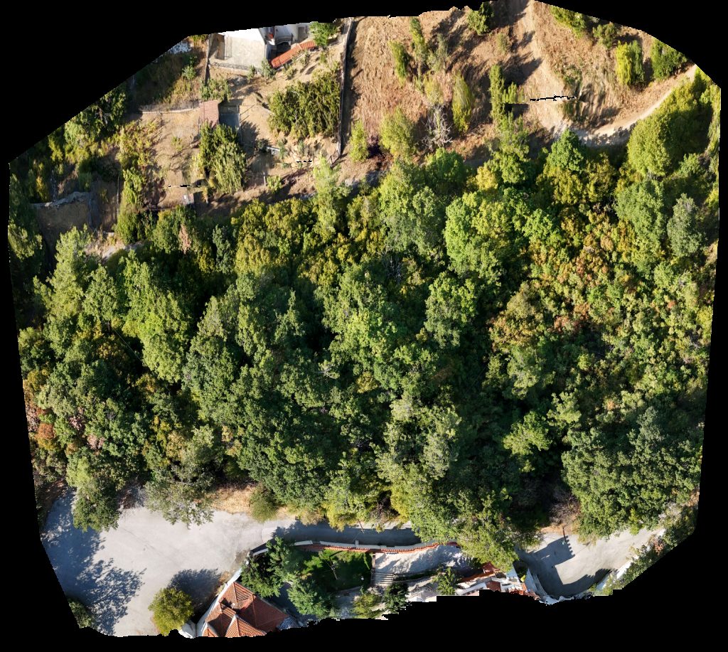 Drone map of ΙΕΡΑΣ ΜΟΝΗΣ ΜΕΤΑΜΟΡΦΩΣΕΩΣ ΤΟΥ ΣΩΤΗΡΟΣ ΧΟΡΤΙΑΤΗ Κατασκήνωση Παπαφείου in τ σ χορτιατη Aerial drone map in Chortiatis, Region, GR