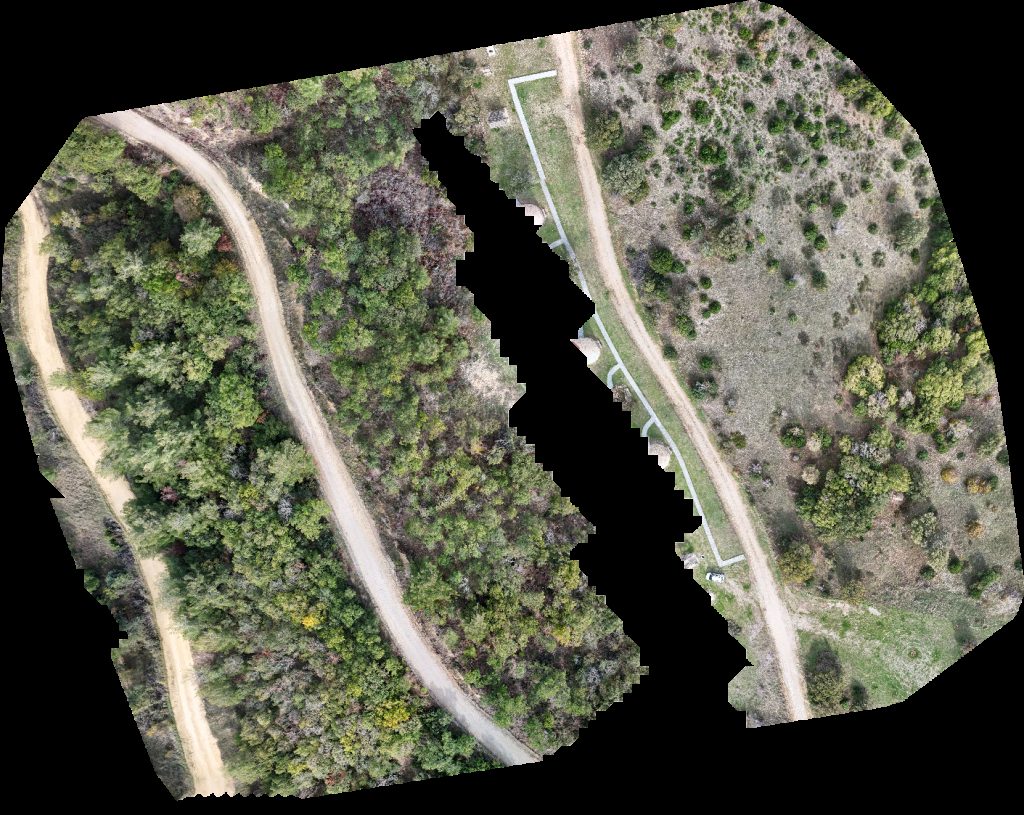 Drone map of Ανεμόμυλοι Μελίας Traditional Melia Windmills in ιερός ναός Aerial drone map in Feres, Region, GR