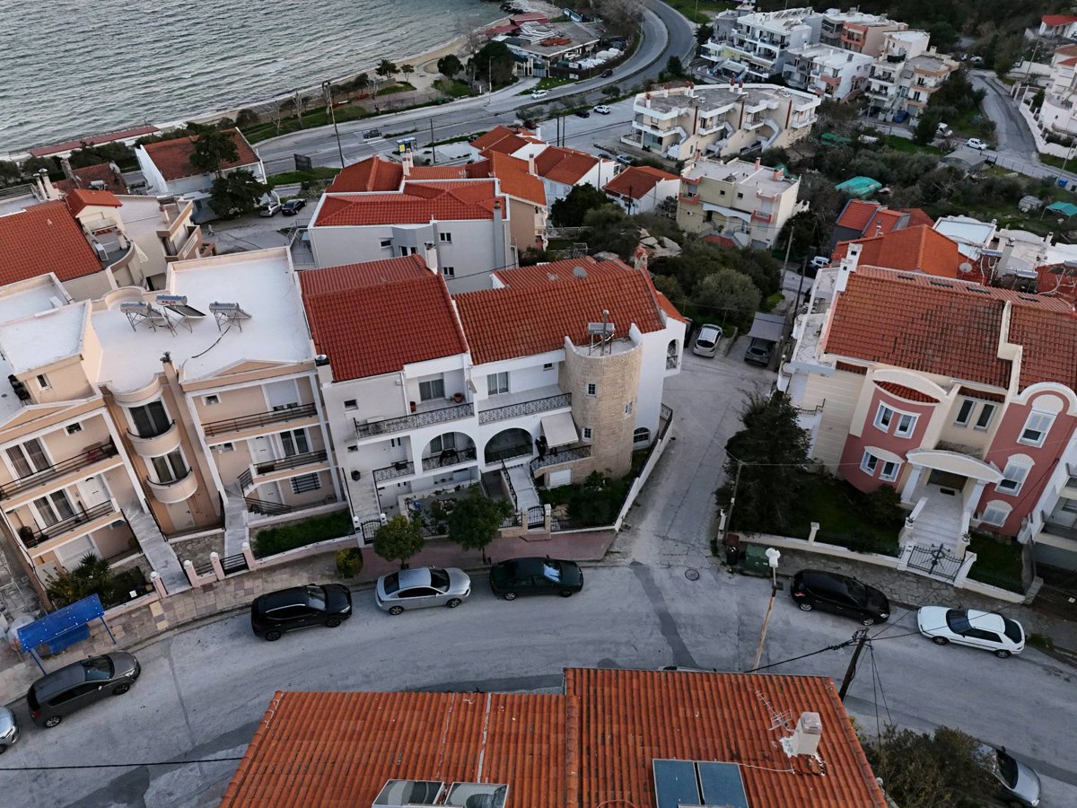 Drone 3d model of Small Beauty Studio Apartment Chrysa Mare in iris deluxe Aerial drone 3d model in Kavala, Region, GR