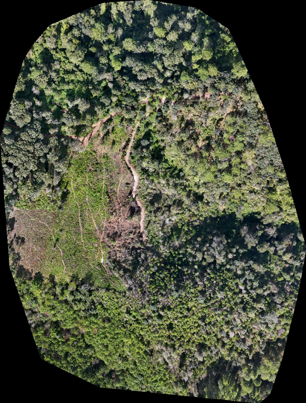Drone map of Astillero Municipal de Virgen la montaña in iglesia católica Aerial drone map in San José Poaquil, Chimaltenango Department, GT