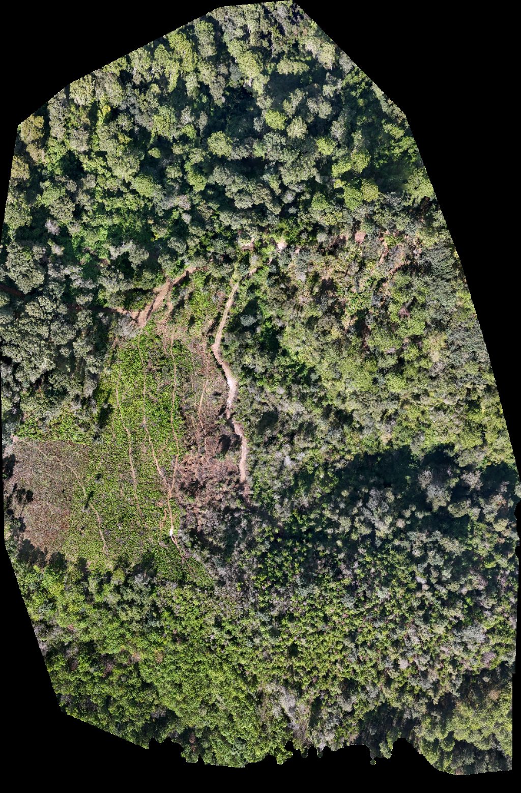 Drone map of Astillero Municipal de Virgen la montaña in iglesia católica Aerial drone map in San José Poaquil, Chimaltenango Department, GT