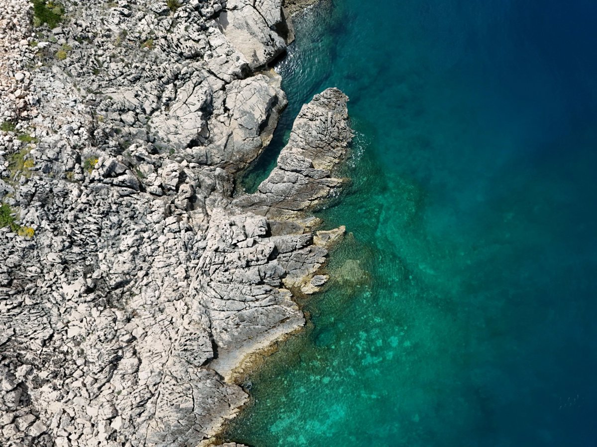 Drone 3d model of Villa Karmela Mendes new seafront with a swimming pool in villa mendes Aerial drone 3d model in Zastražišće, Split Dalmatia County, HR