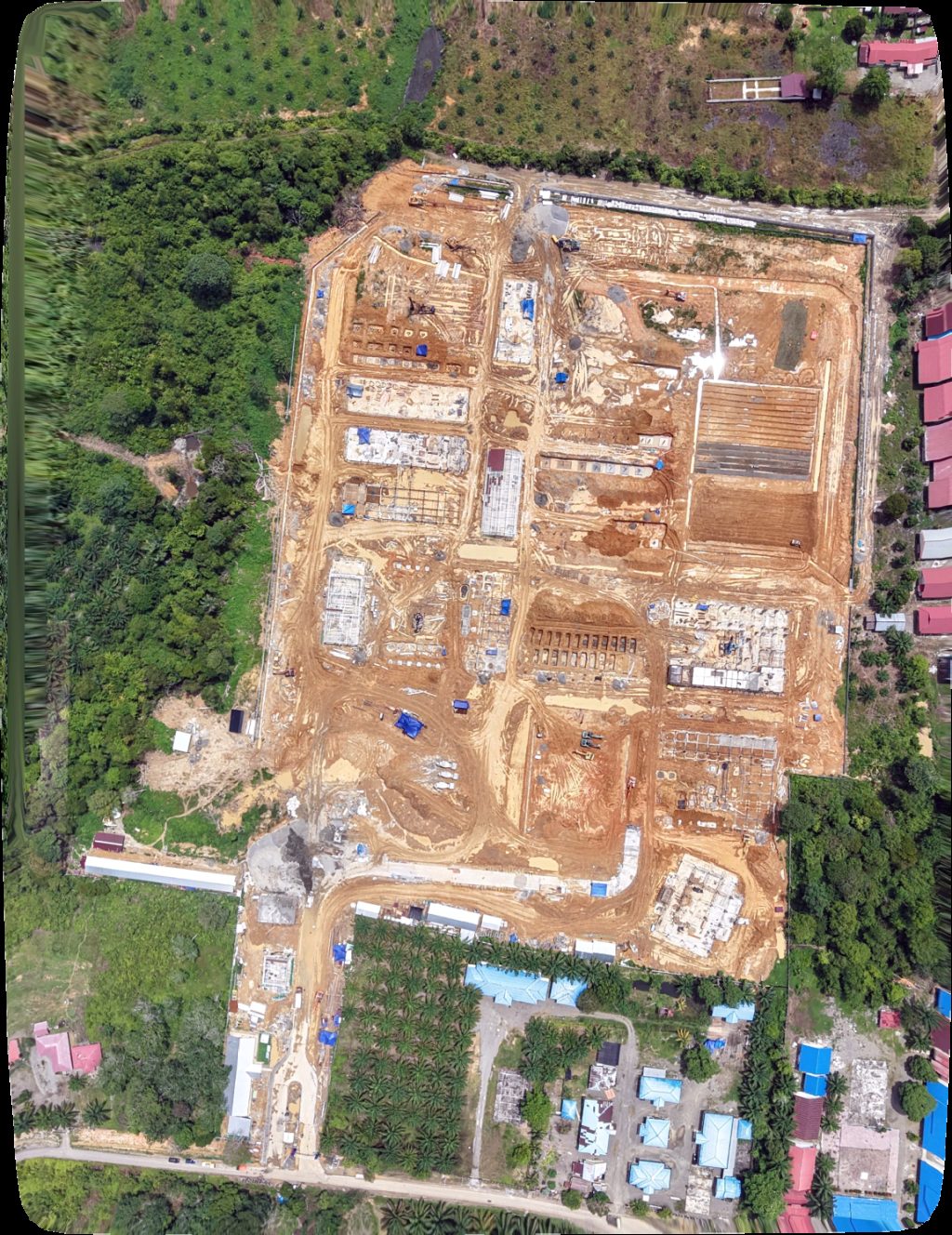 Drone map of Teknik Kendaraan Ringan Otomotif Mako Tagana Kab Aerial drone map in Nagan Raya Regency, Aceh, ID