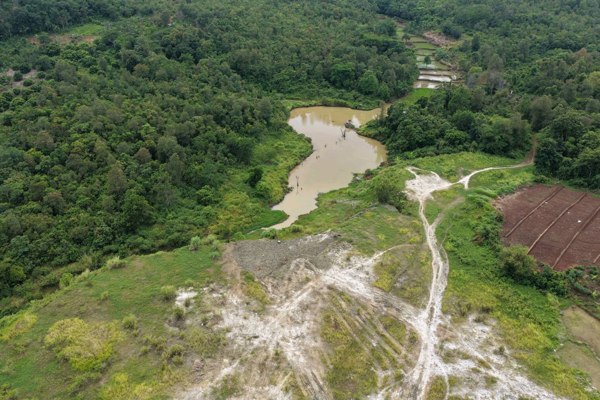 Drone 3d model of Outlet Tunnel Ciuyah Booster Pump Station Aerial drone 3d model in Lebak Regency, Banten, ID