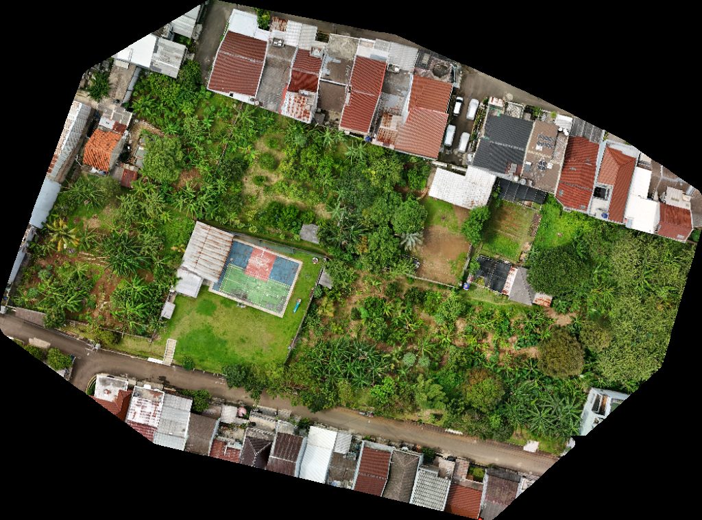 Drone map of Kebun JAHER Wadezig clothing in Blok D1 No.16 Aerial drone map in Kota Depok, Jawa Barat, ID