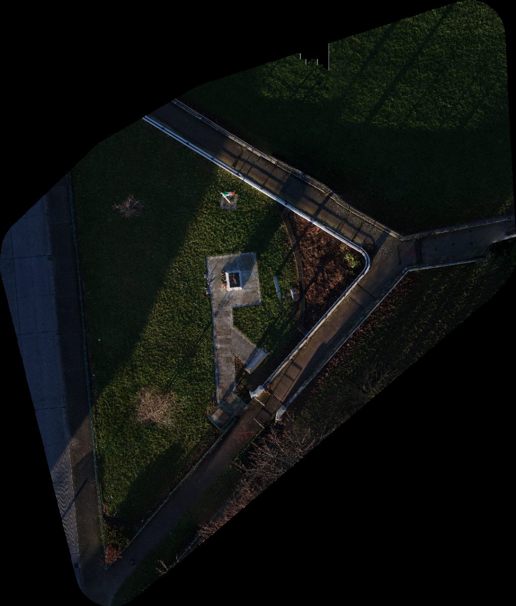 Drone map of Liam Mellows Memorial Garden Sunvolt Limited in Finglas North Aerial drone map in Dublin, County Dublin, IE
