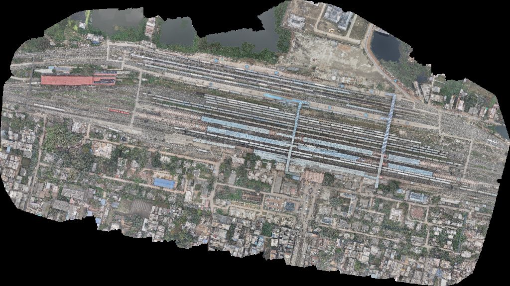 Drone map of Land Dinanath Tiwari Coaching Depot Chhapra in Ratnapura Aerial drone map in Chapra, Br, IN
