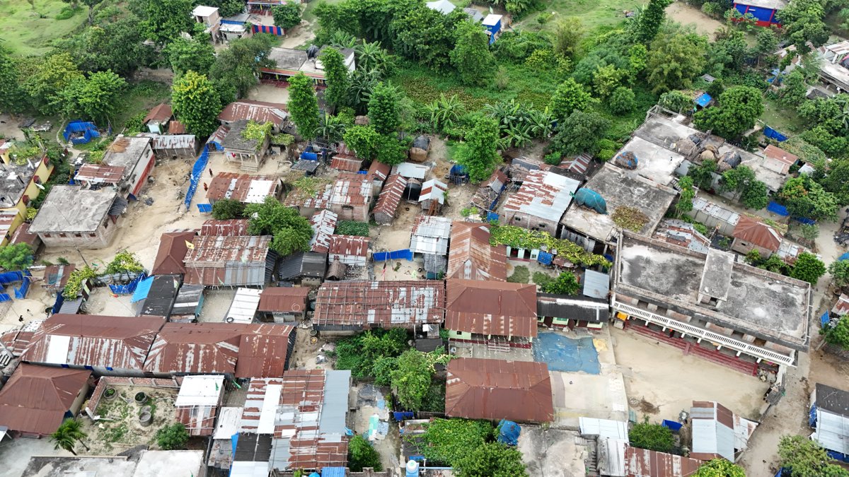 Drone 3d model of Aanganwadi Maheshbathna Ekram Sarpanch Aerial drone 3d model in Charaiya, Br, IN