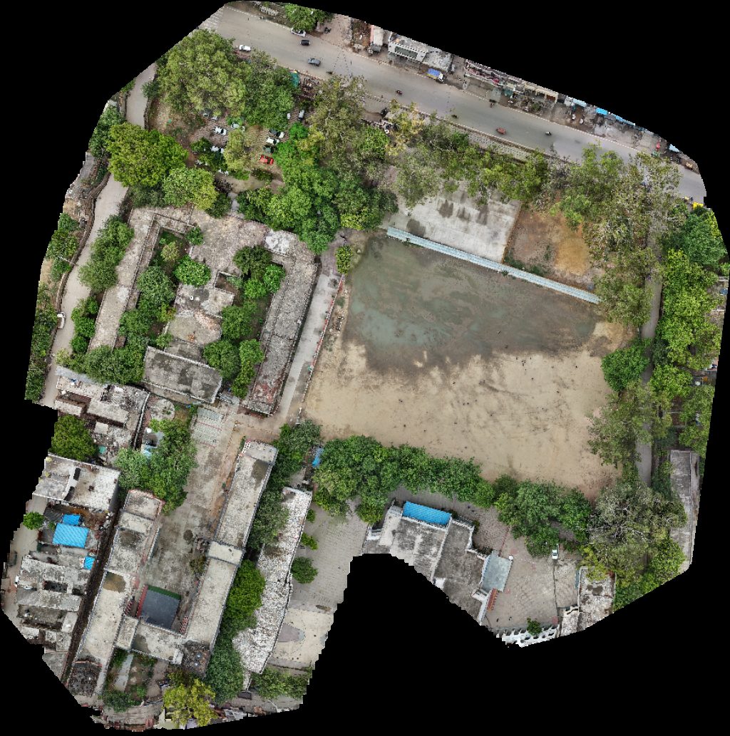 Thumbnail preview for Drone Map of Basketball Court Govt Sarvodaya Bal Vidyalaya Lampur Road Bankner in Delhi, Dl, India