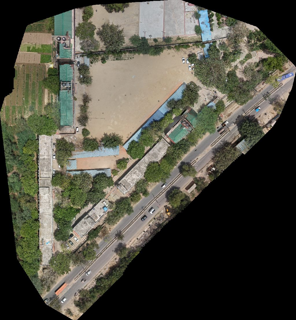 Drone map of Baprola School in Baprola Aerial drone map in Delhi, Dl, IN