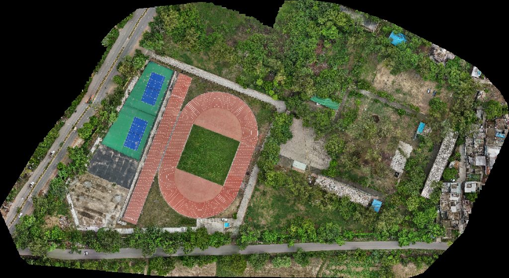 Thumbnail preview for Drone Map of Jawahar Navodaya Vidyalaya Mungeshpur Basketball Ground in Delhi, Dl, India