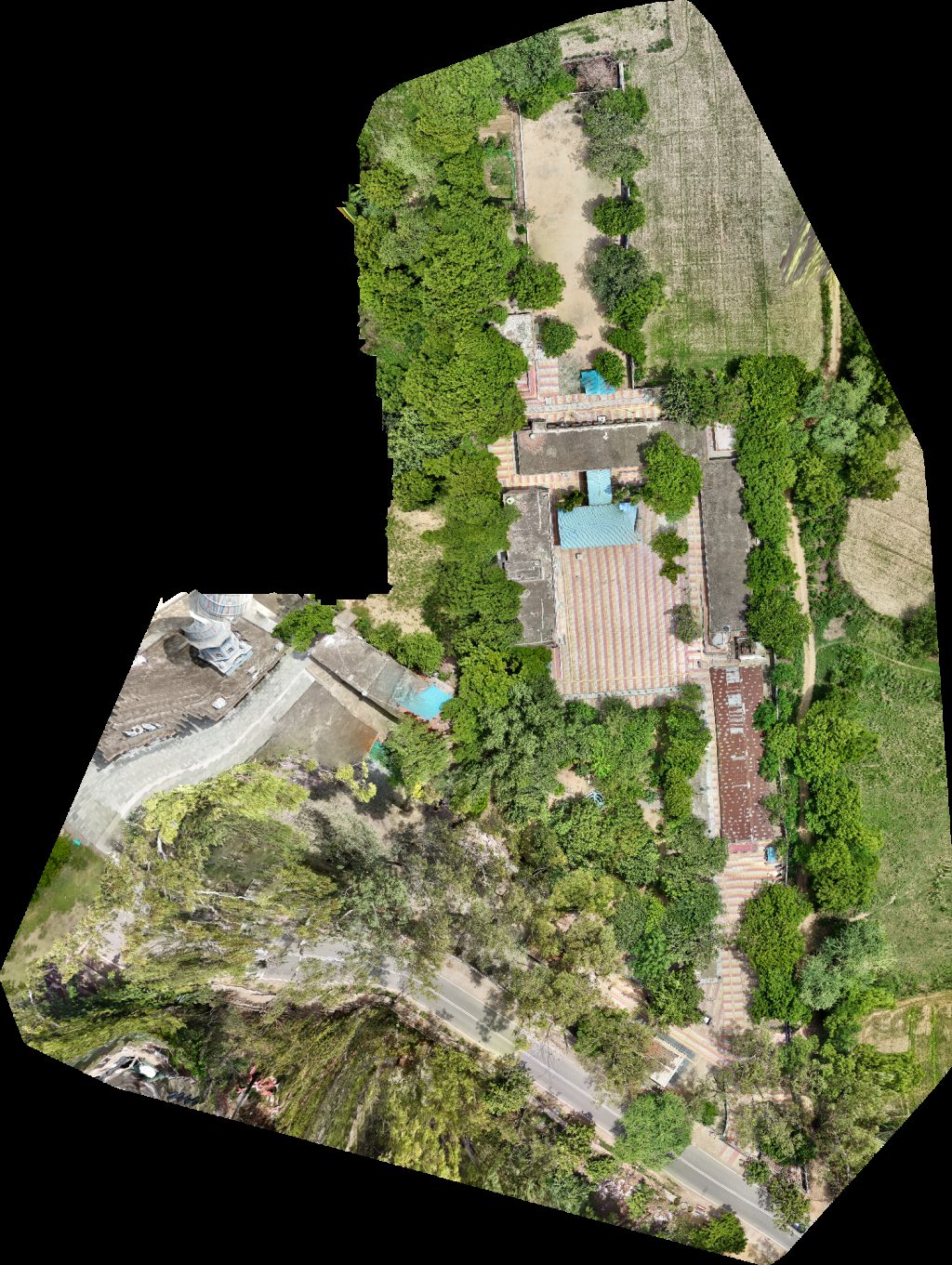 Thumbnail preview for Drone Map of Shiv Mandir Pandwala Khurd Village in Delhi, Delhi, India