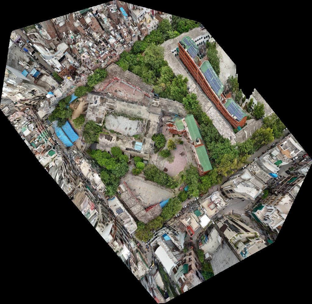 Drone map of Hk Associates Goverment Girls Secondary School in Adarsh Nagar Aerial drone map in New Delhi, Dl, IN