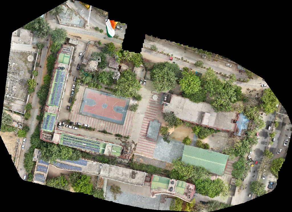Drone map of DADA Dhanna singh Tanwar Marg Dustbin in Fatehpur Beri Aerial drone map in New Delhi, Dl, IN