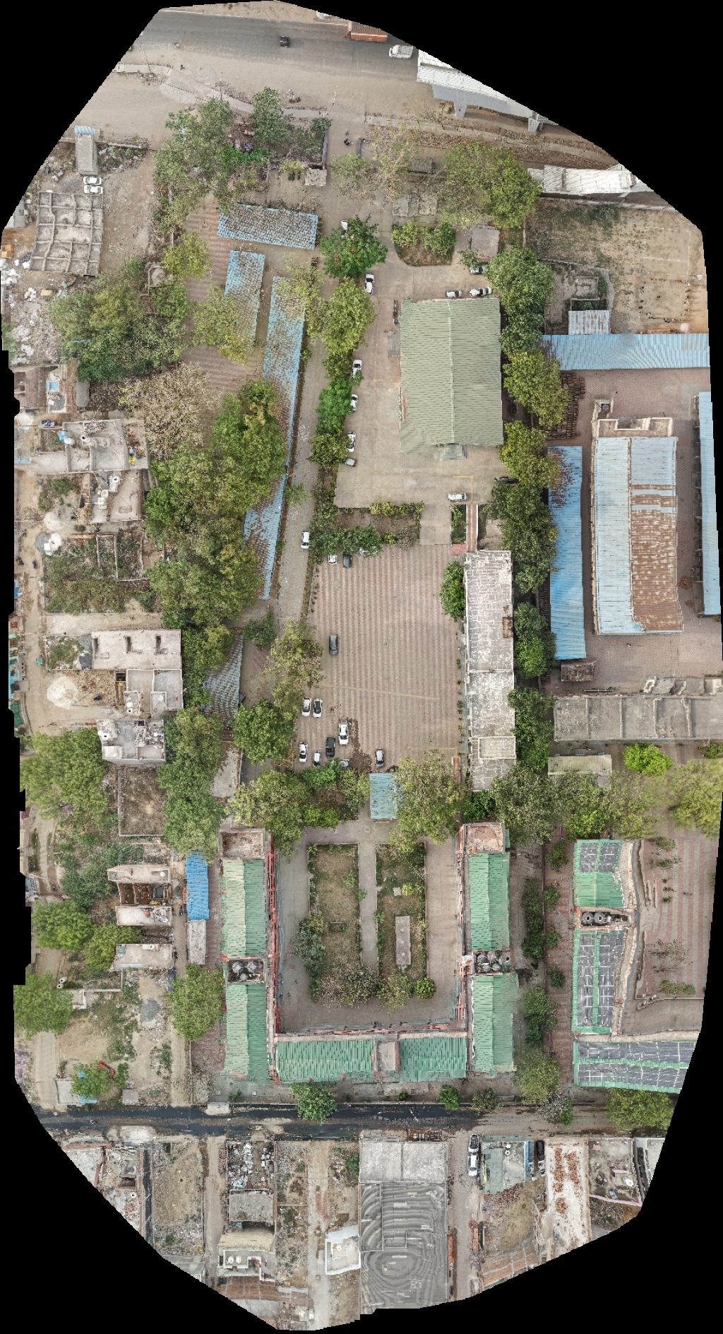 Drone map of Shiv Properties GGSSS Tikri kalan in sarkari school Aerial drone map in New Delhi, Dl, IN