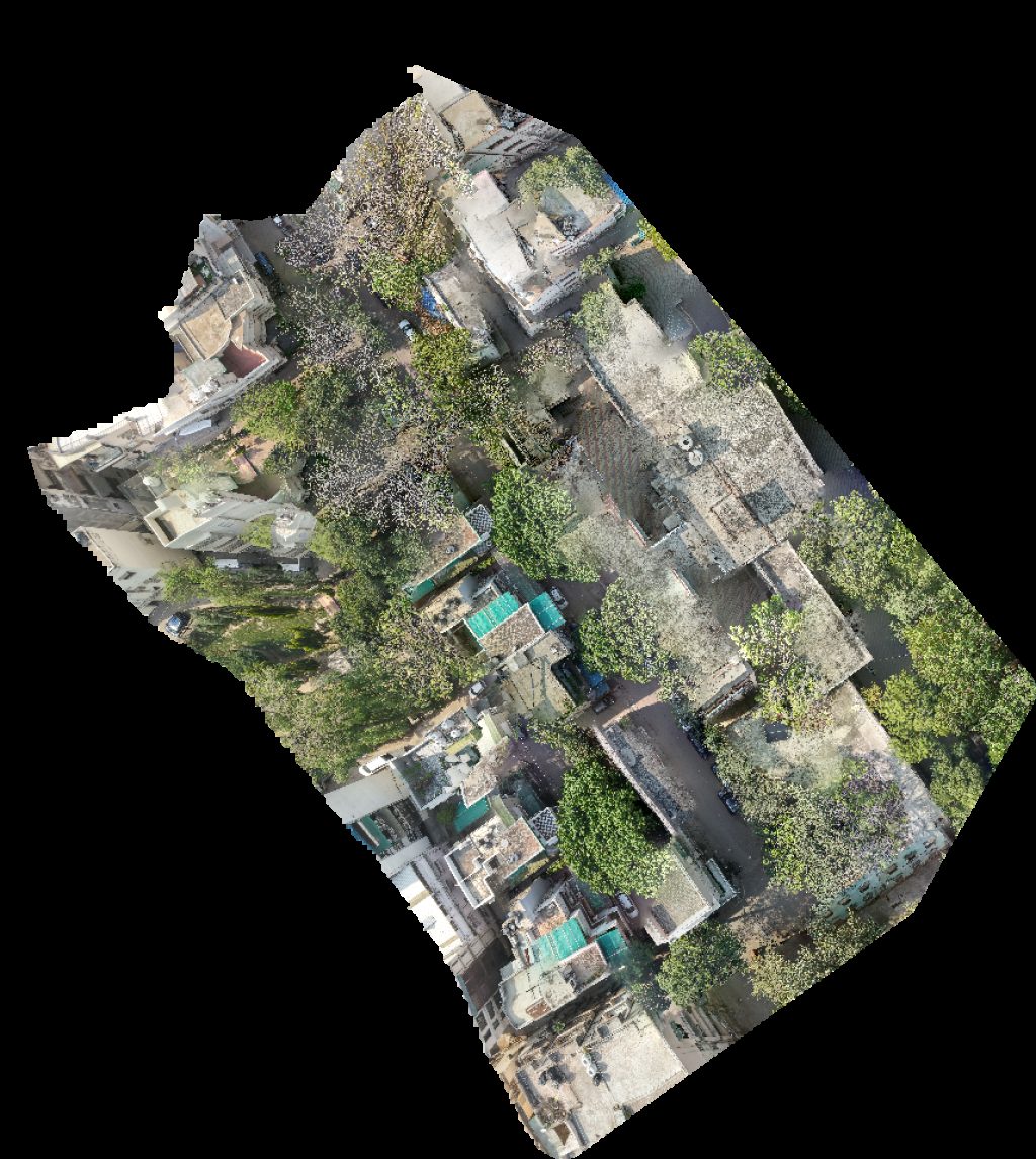 Drone map of Oyo Govt Middle School 4463 in farm house Aerial drone map in Chhawwa, Hr, IN
