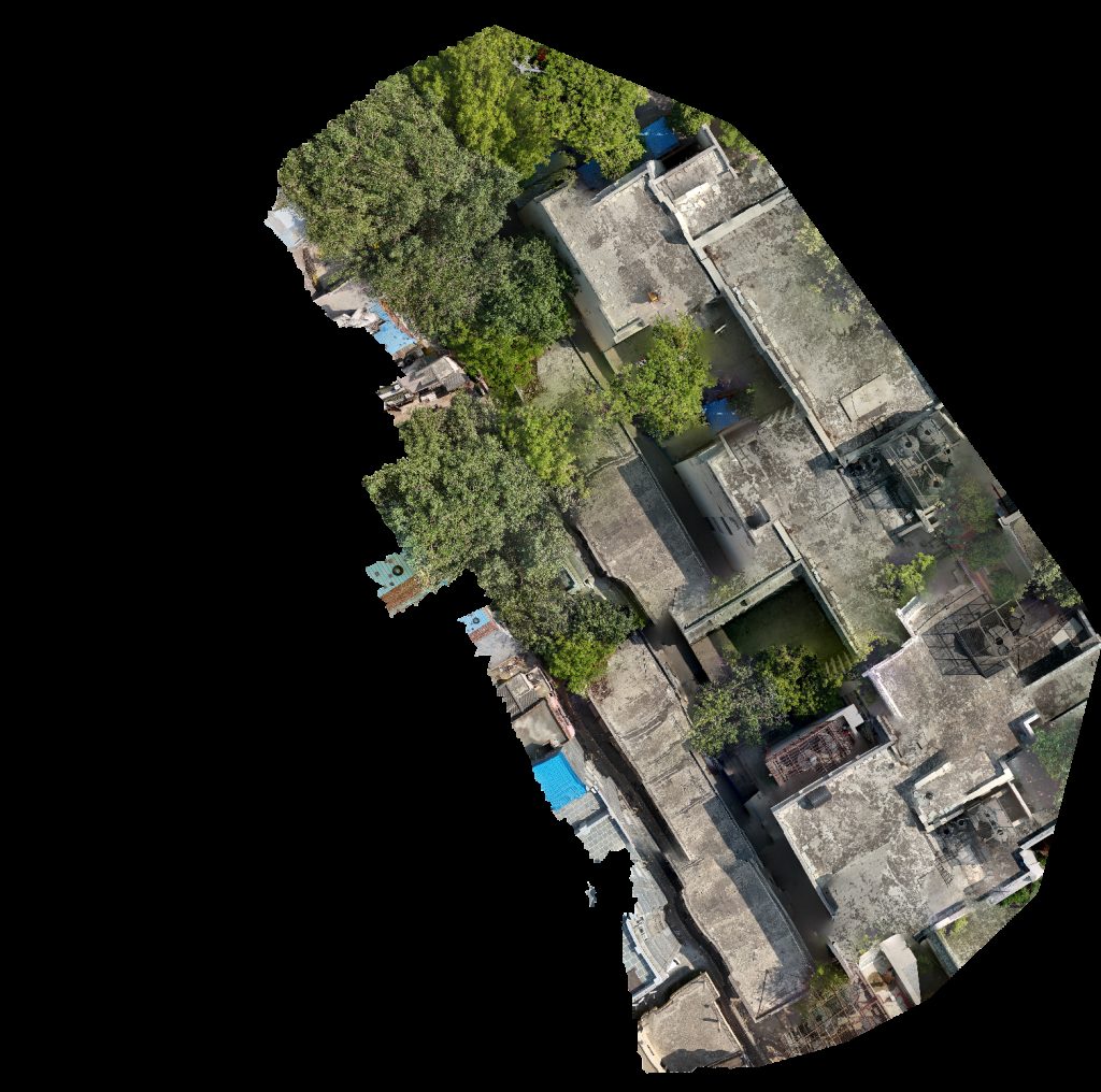 Drone map of Maha kalka Sankat mochan hanuman dham Mata Ka Mandir in kalka sankat mochan Aerial drone map in Gugodh, Hr, IN