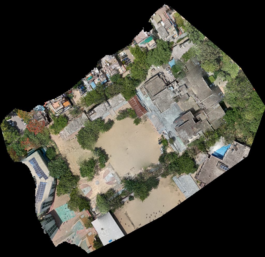 Drone map of Pappu mistri tractor workshop pataudi Yadav clinic in modh Aerial drone map in Haileymandi, Hr, IN