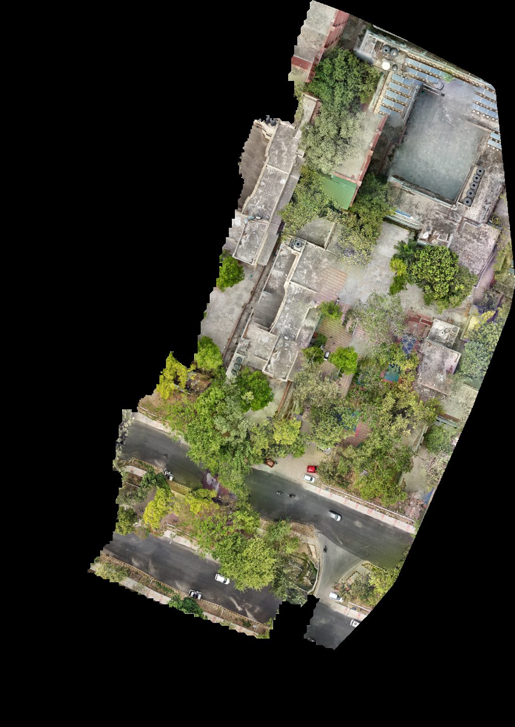 Drone map of न त नंद और प र्वत UCI Group Placement Service in मंद र Aerial drone map in Kheri, Hr, IN