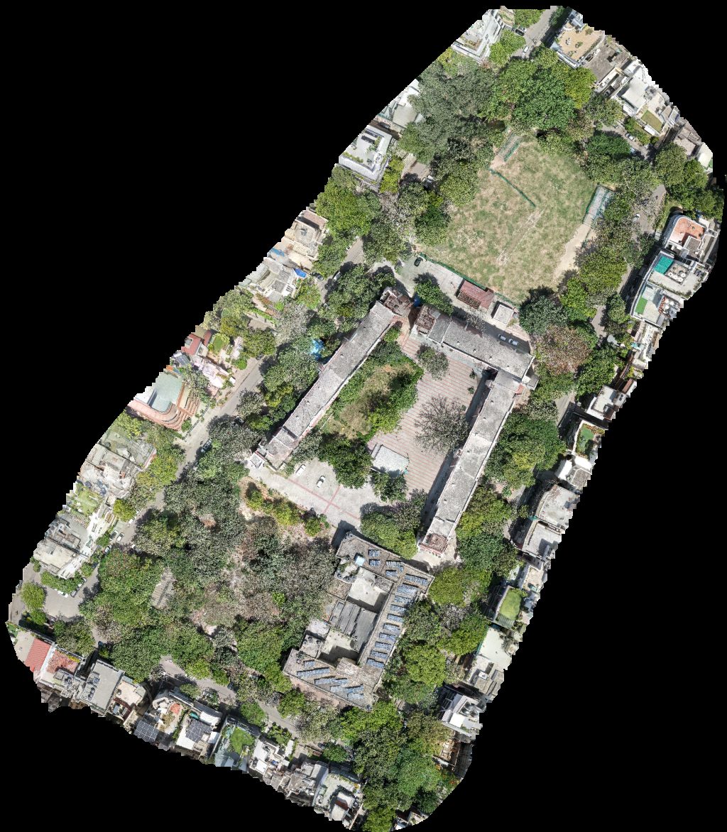 Drone map of पूर्ण व ल JASARASAR GSSS LTD in जनरल स्ट र Aerial drone map in Jasrasar, Rj, IN